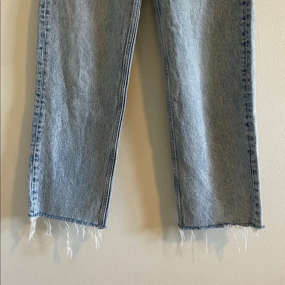 Anine Bing Gavin Jeans Relaxed Women's Size 26 Straight Leg Distressed Blue - Picture 8 of 14